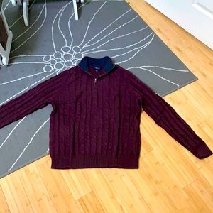 Plum Cable knit sweater 1X